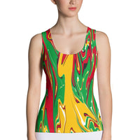 Guyana Flag Splash-Camo Women's Tank Top - Conscious Apparel Store