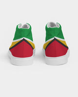 Guyana Flag Women's Hightop Canvas Shoe - Conscious Apparel Store