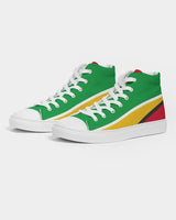 Guyana Flag Women's Hightop Canvas Shoe - Conscious Apparel Store