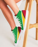 Guyana Flag Women's Hightop Canvas Shoe - Conscious Apparel Store