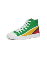 Guyana Flag Women's Hightop Canvas Shoe - Conscious Apparel Store