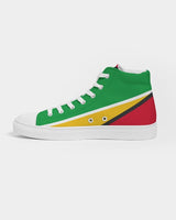 Guyana Flag Women's Hightop Canvas Shoe - Conscious Apparel Store