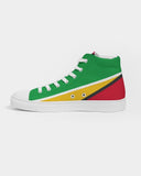 Guyana Flag Women's Hightop Canvas Shoe - Conscious Apparel Store