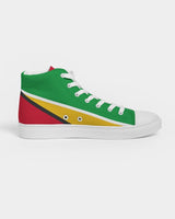 Guyana Flag Women's Hightop Canvas Shoe - Conscious Apparel Store
