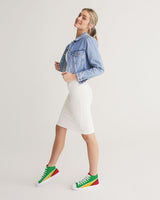 Guyana Flag Women's Hightop Canvas Shoe - Conscious Apparel Store