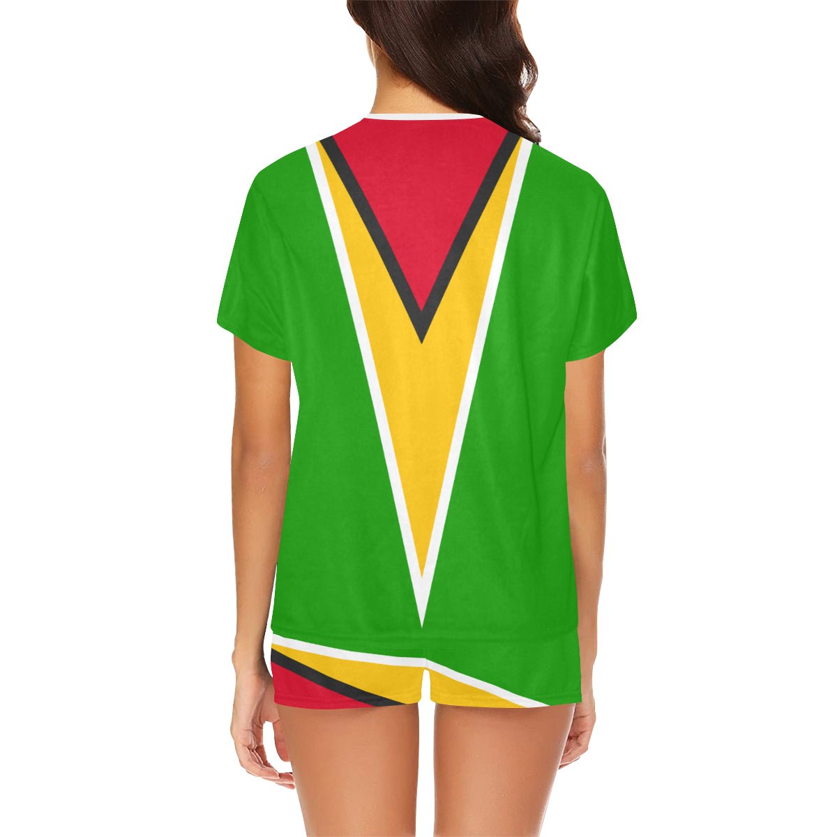 Guyana Flag Women's Short Pajama Set - Conscious Apparel Store