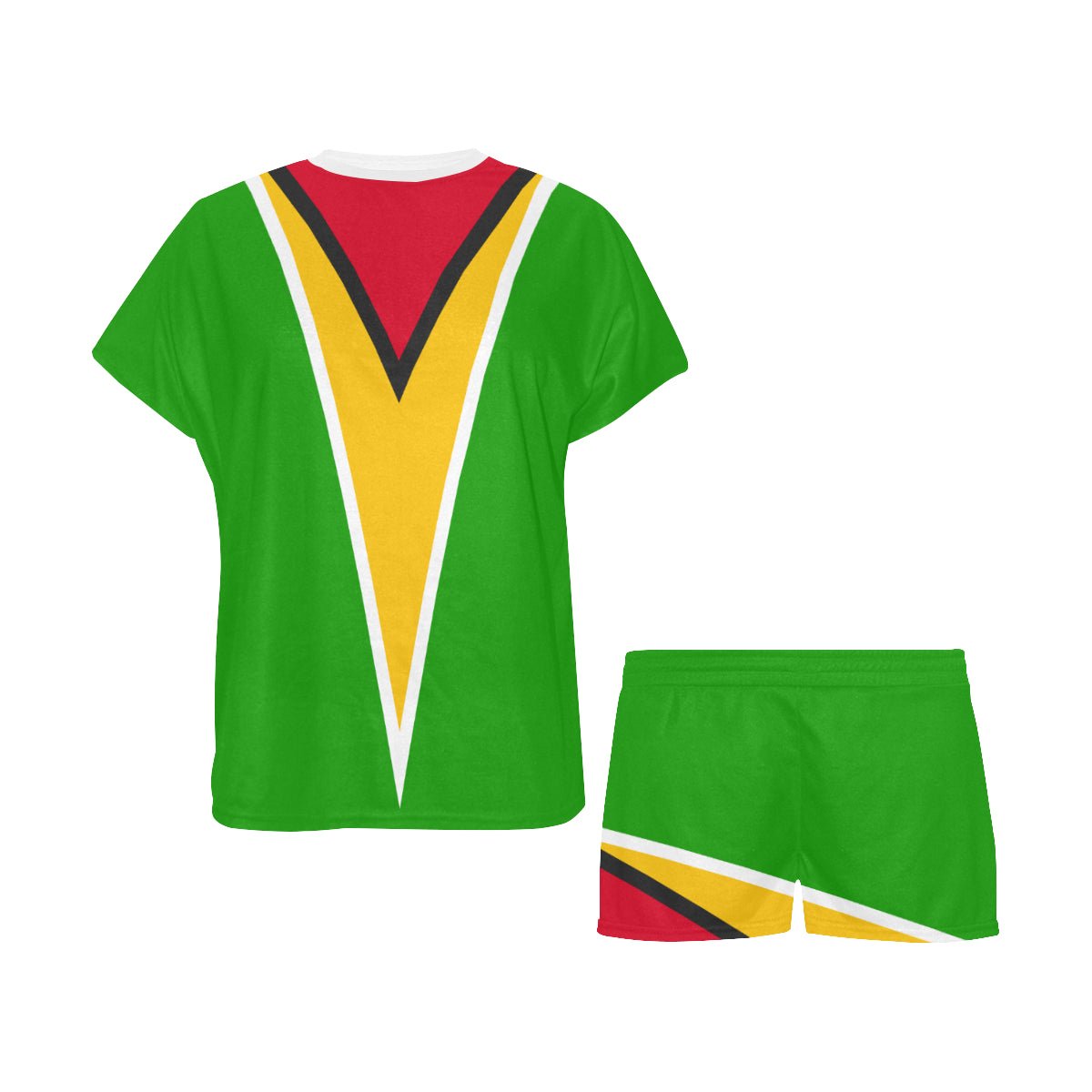 Guyana Flag Women's Short Pajama Set - Conscious Apparel Store