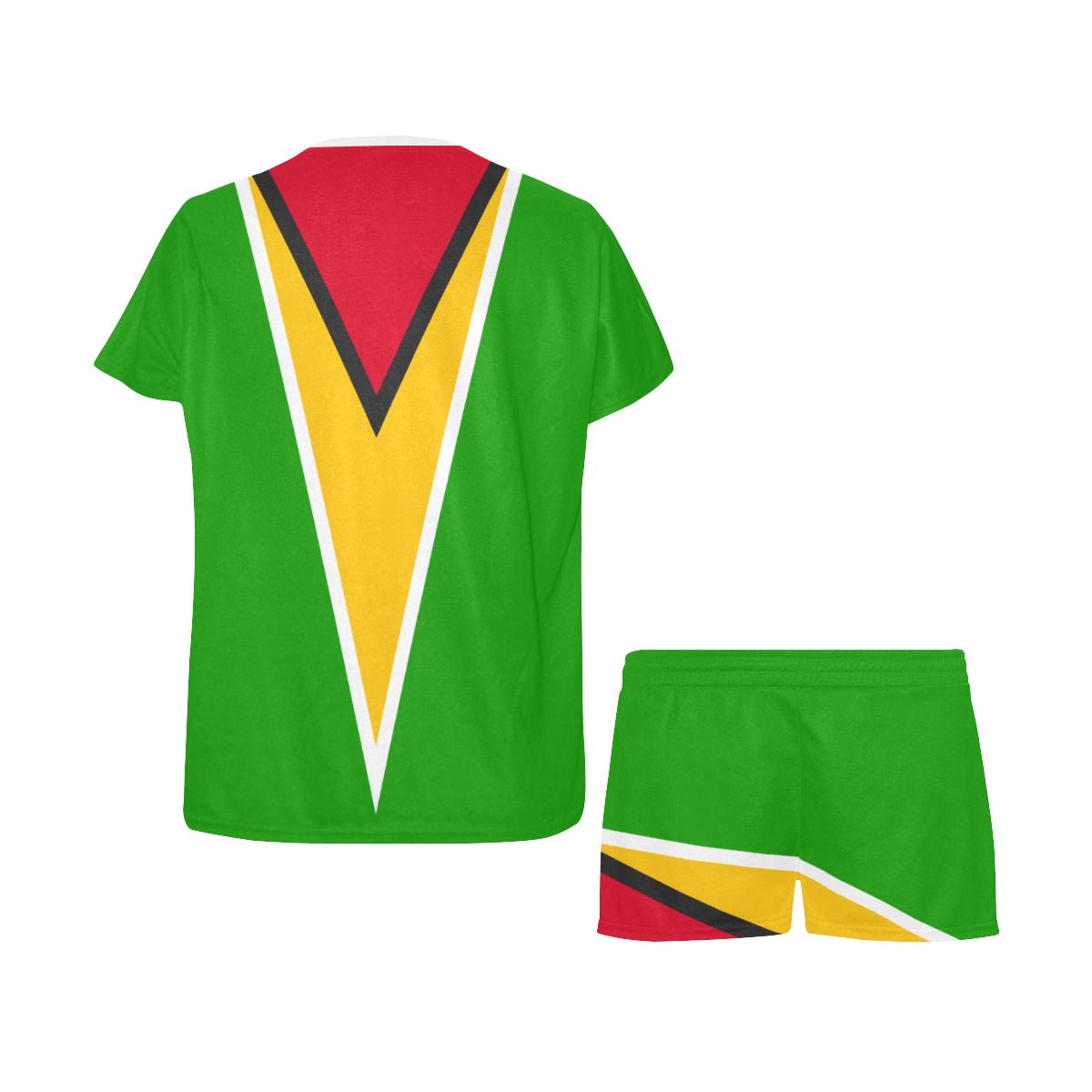 Guyana Flag Women's Short Pajama Set - Conscious Apparel Store