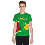 Guyana Flag Youth crew neck t-shirt - Conscious Apparel Store