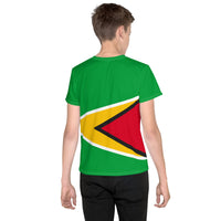 Guyana Flag Youth crew neck t-shirt - Conscious Apparel Store