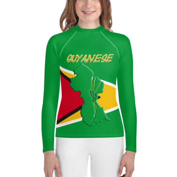 Guyana Flag Youth Rash Guard - Conscious Apparel Store