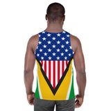 Guyanese American Flag Unisex Tank Top - Conscious Apparel Store
