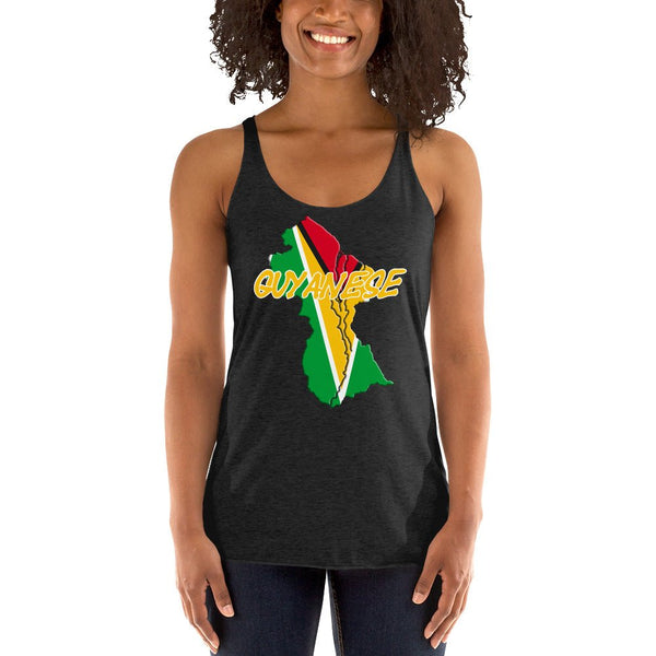Guyanese Flag Women's Racerback Tank - Conscious Apparel Store