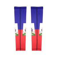 Haiti Flag Arm Sleeves (Set of Two) - Conscious Apparel Store