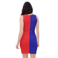 Haiti Flag Bodycon Dress - Conscious Apparel Store
