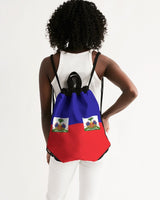 Haiti Flag Canvas Drawstring Bag - Conscious Apparel Store