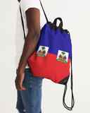 Haiti Flag Canvas Drawstring Bag - Conscious Apparel Store