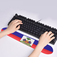 Haiti Flag Keyboard Wrist Rest Pad - Conscious Apparel Store