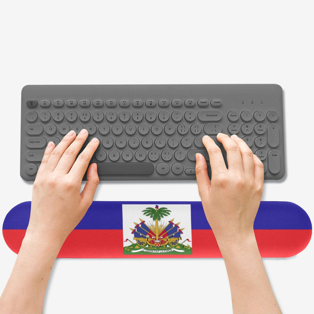 Haiti Flag Keyboard Wrist Rest Pad - Conscious Apparel Store
