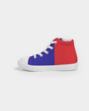 Haiti Flag Kids Hightop Canvas Sneakers - Conscious Apparel Store