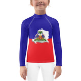 Haiti Flag Kids Rash Guard - Conscious Apparel Store