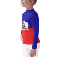 Haiti Flag Kids Rash Guard - Conscious Apparel Store