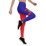 Haiti Flag Leggings - Conscious Apparel Store