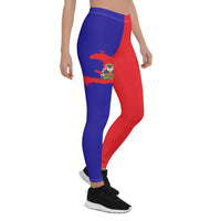 Haiti Flag Leggings - Conscious Apparel Store