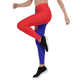 Haiti Flag Leggings - Conscious Apparel Store