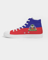 Haiti Flag Men's Hightop Canvas Shoe - Conscious Apparel Store