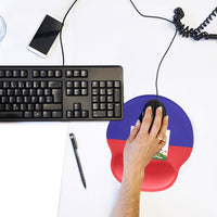 Haiti Flag Mouse Pad with Wrist Rest Support - Conscious Apparel Store