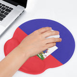 Haiti Flag Mouse Pad with Wrist Rest Support - Conscious Apparel Store