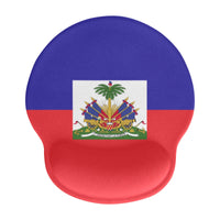 Haiti Flag Mouse Pad with Wrist Rest Support - Conscious Apparel Store