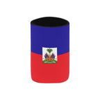 Haiti Flag Neoprene Can Cooler 4" x 2.7" dia. - Conscious Apparel Store