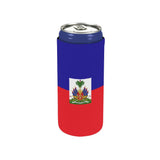 Haiti Flag Neoprene Can Cooler 5" x 2.3" dia. - Conscious Apparel Store