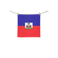 Haiti Flag Square Towel 13“x13” - Conscious Apparel Store