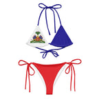 Haiti Flag string bikini - Conscious Apparel Store