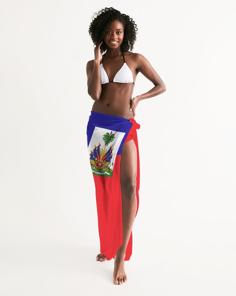 Haiti Flag Swim Cover Up - Conscious Apparel Store