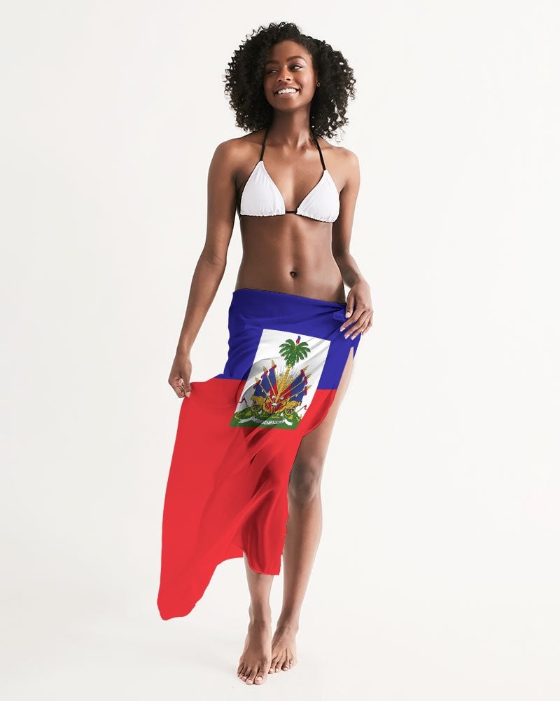 Haiti Flag Swim Cover Up - Conscious Apparel Store