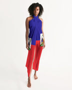 Haiti Flag Swim Cover Up - Conscious Apparel Store