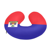 Haiti Flag U-Shape Travel Pillow - Conscious Apparel Store