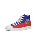 Haiti Flag Women's Hightop Canvas Shoe - Conscious Apparel Store