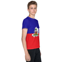 Haiti Flag Youth crew neck t-shirt - Conscious Apparel Store
