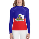 Haiti Flag Youth Rash Guard - Conscious Apparel Store