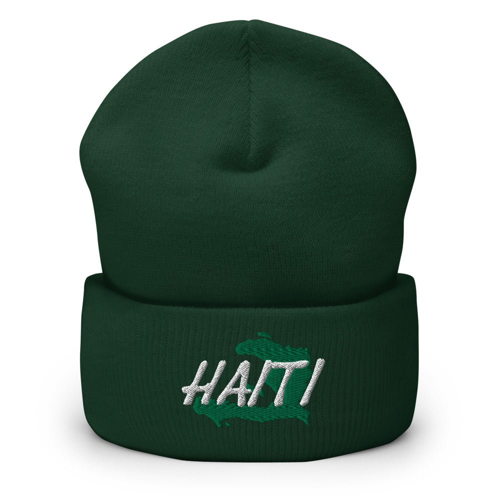 Haiti Map Cuffed Beanie - Conscious Apparel Store