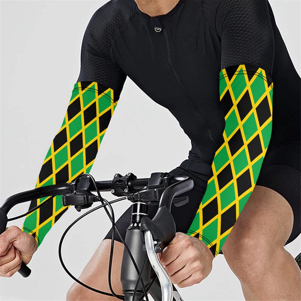 Jamaica Flag Arm Sleeves (Set of Two) - Conscious Apparel Store