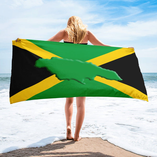 Jamaica Flag Beach Towel - Conscious Apparel Store