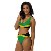 Jamaica Flag high-waisted bikini - Conscious Apparel Store