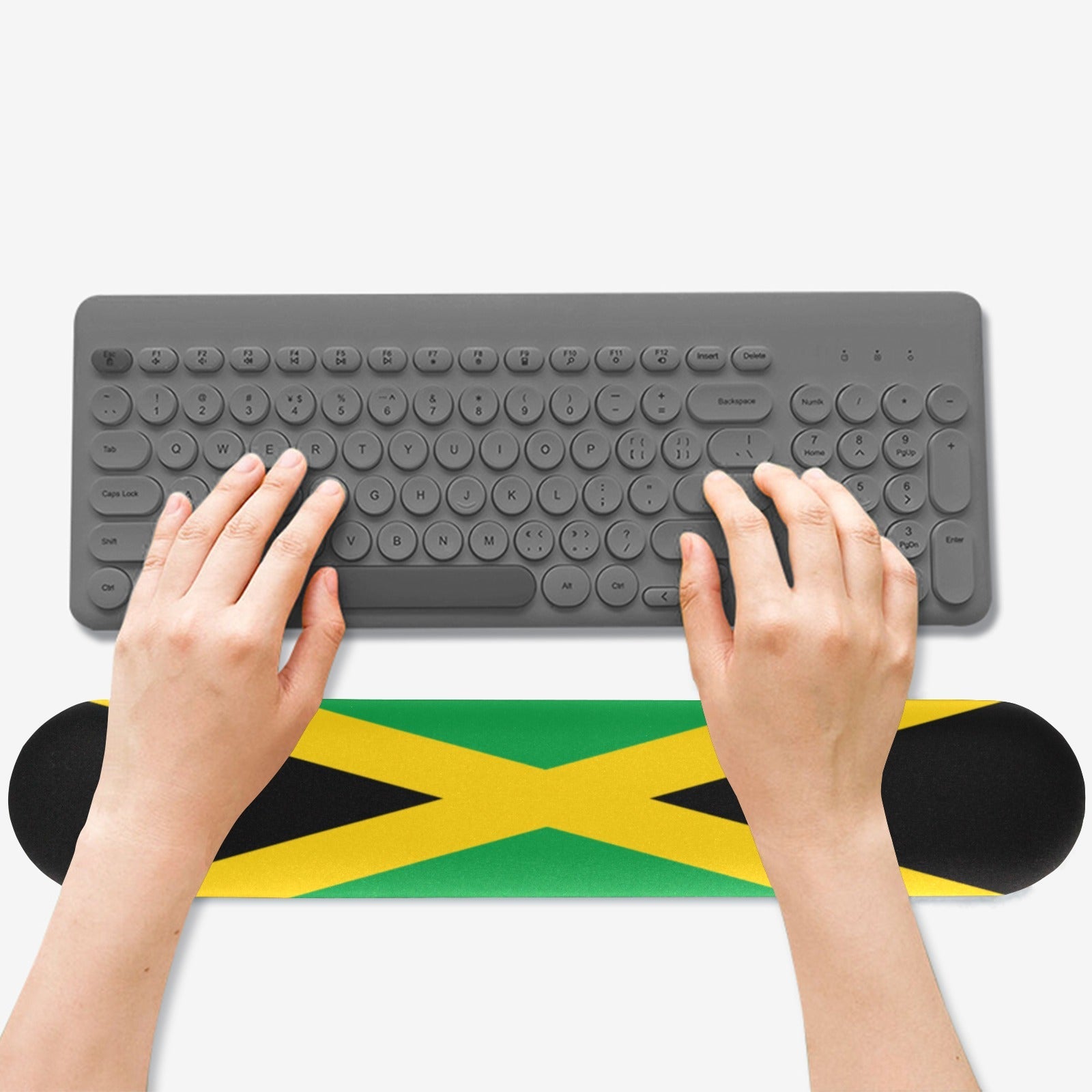 Jamaica Flag Keyboard Wrist Rest Pad - Conscious Apparel Store
