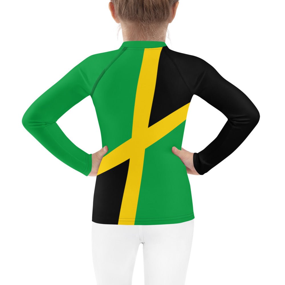 Jamaica Flag Kids Rash Guard - Conscious Apparel Store